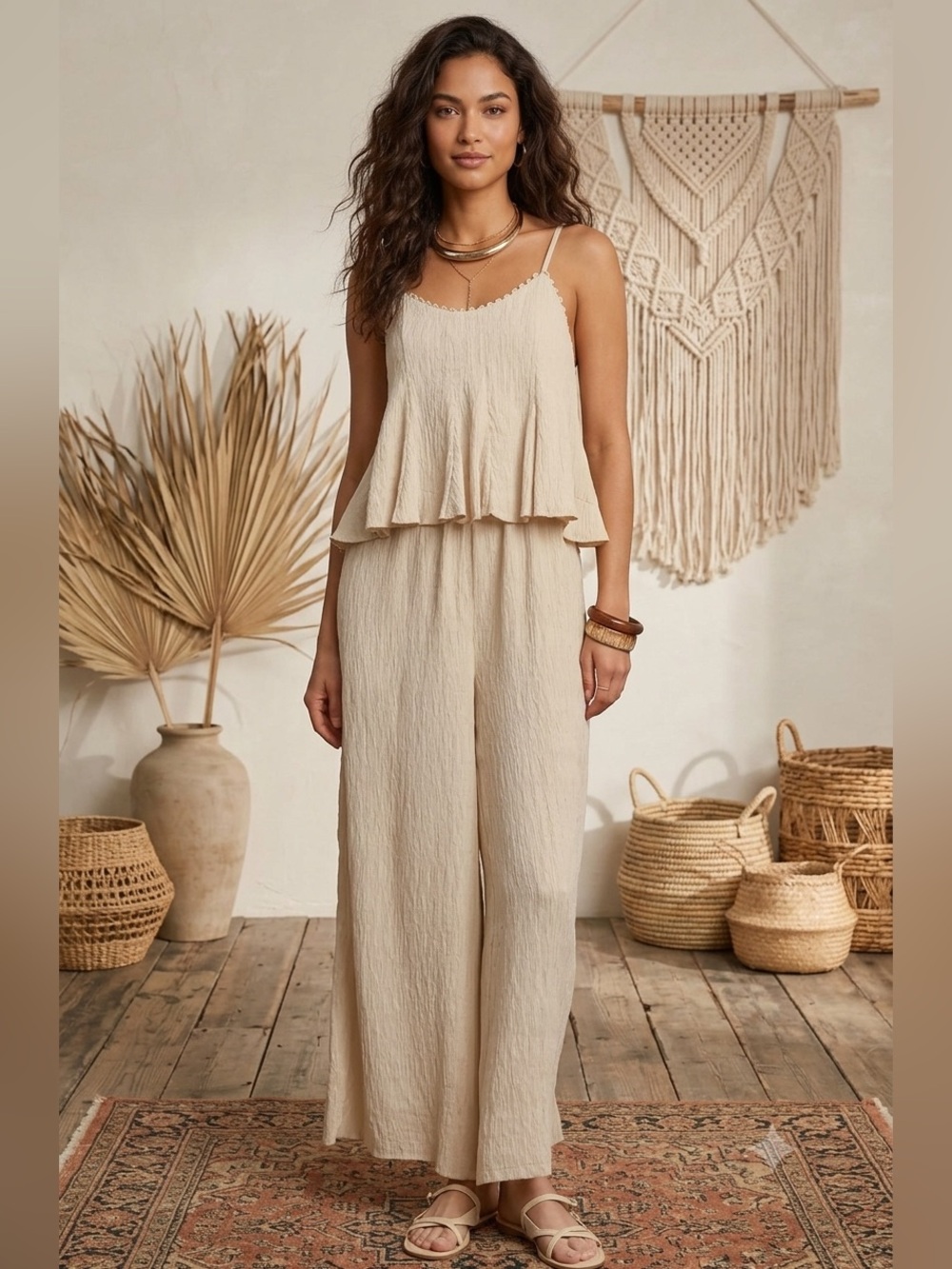 NWT Umgee Ivory Jumpsuit size Small